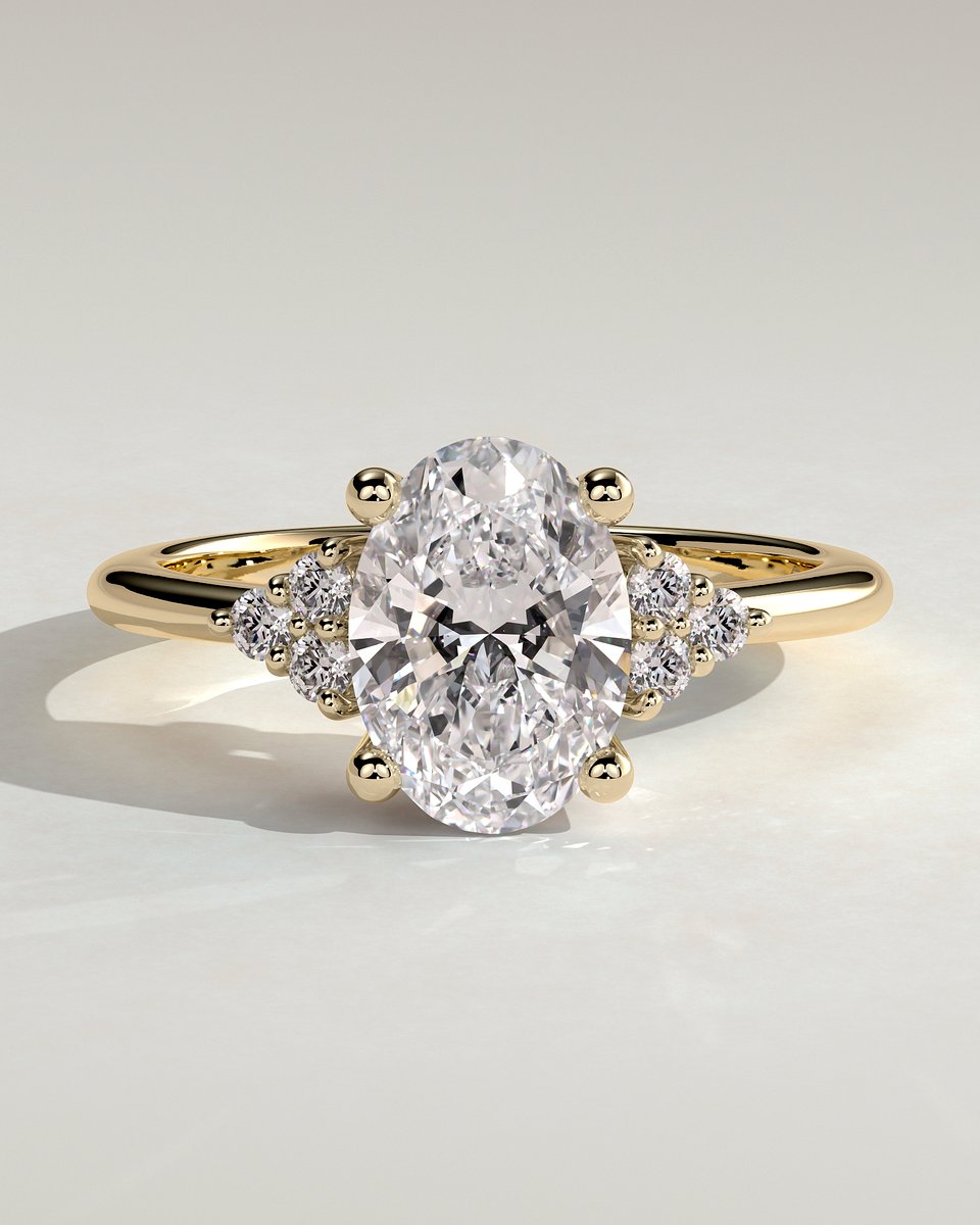 MET 0253 Oval Solitaire Engagement Ring