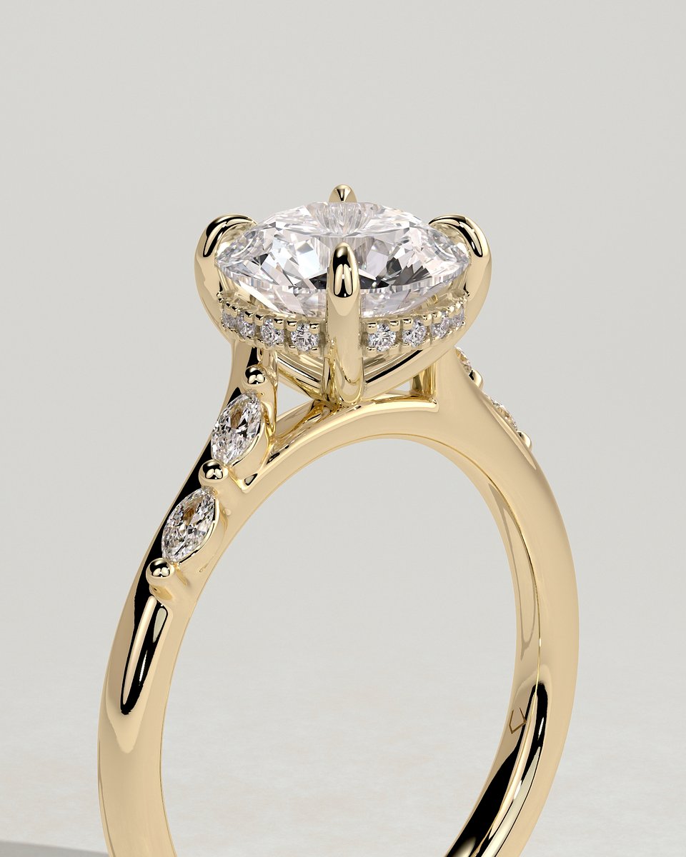MET 0305 Round Solitaire Engagement Ring