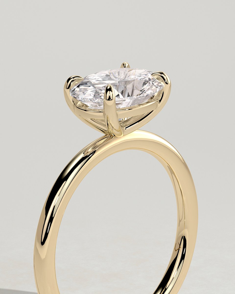 MET 0317 Oval Solitaire Engagement Ring