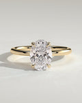 MET 0002 Oval Solitaire Engagement Ring