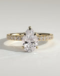 MET 0148 Pear Solitaire Engagement Ring