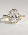 MET 0181 Oval Halo Engagement Ring