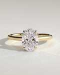 MET 0005 Oval Solitaire Engagement Ring