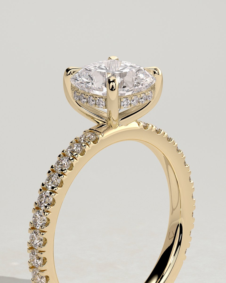 MET 0154 Cushion Solitaire Engagement Ring