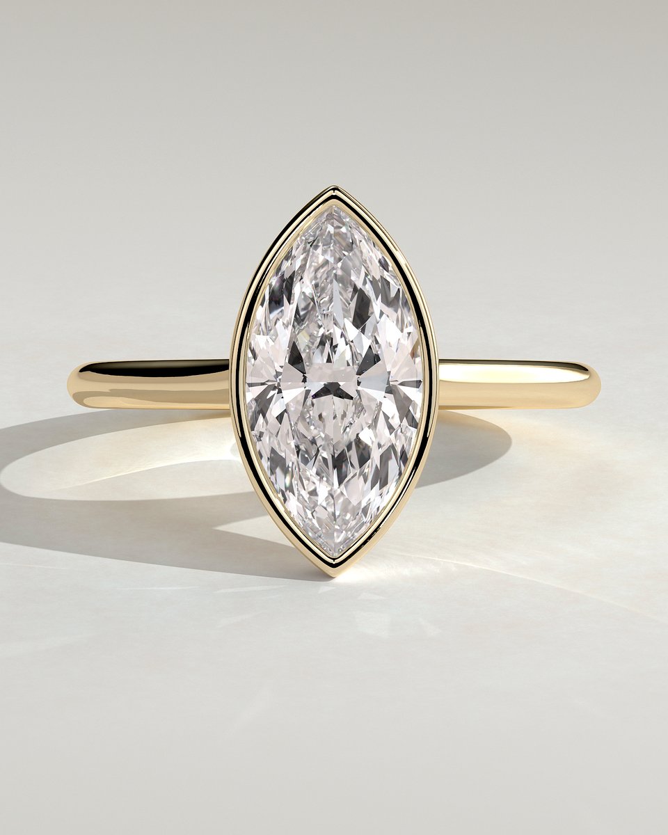 MET 0097 Marquise Solitaire Engagement Ring