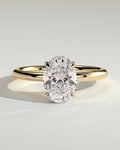 MET 0024 Oval Solitaire Engagement Ring
