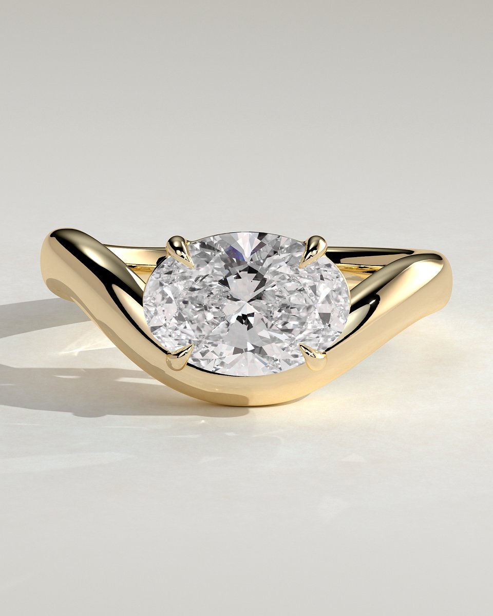 MET 0038 Oval Solitaire Engagement Ring