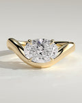MET 0038 Oval Solitaire Engagement Ring