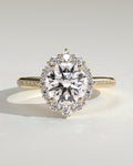 MET 0228 Round Halo Engagement Ring