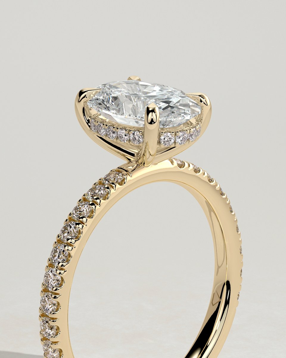 MET 0033 Oval Solitaire Engagement Ring