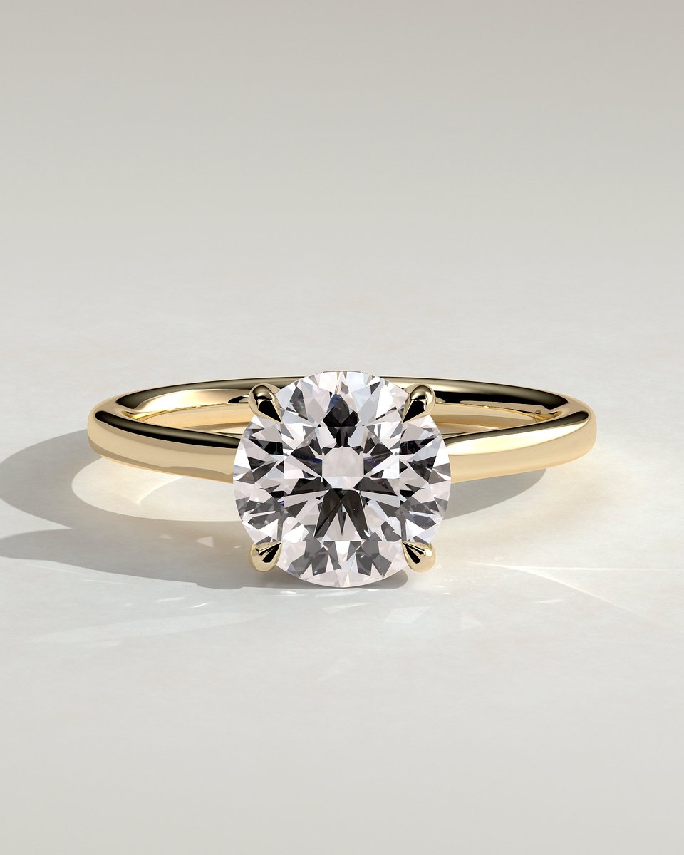 MET 0048 Round Solitaire Engagement Ring