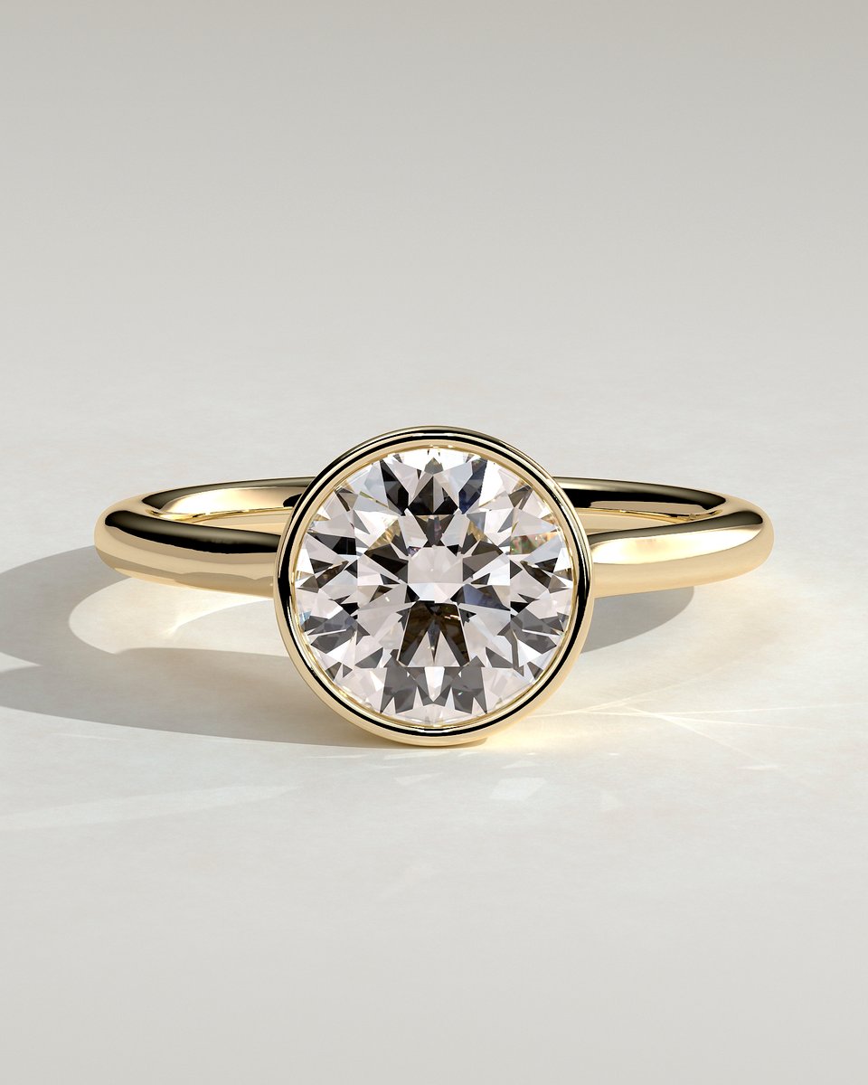 MET 0239 Round Solitaire Engagement Ring