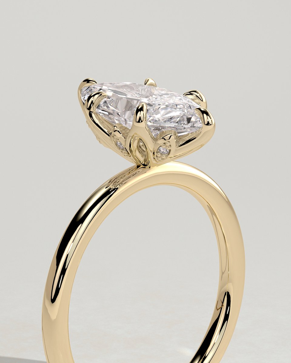 MET 0316 Marquise Solitaire Engagement Ring