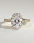 MET 0139 Oval Halo Engagement Ring