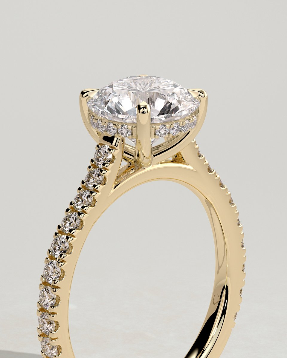 MET 0136 Round Solitaire Engagement Ring