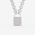 Cambridge Pembe Safir ve Pırlanta Kilit Kolye | GBS012 | 6b3f0db78df0