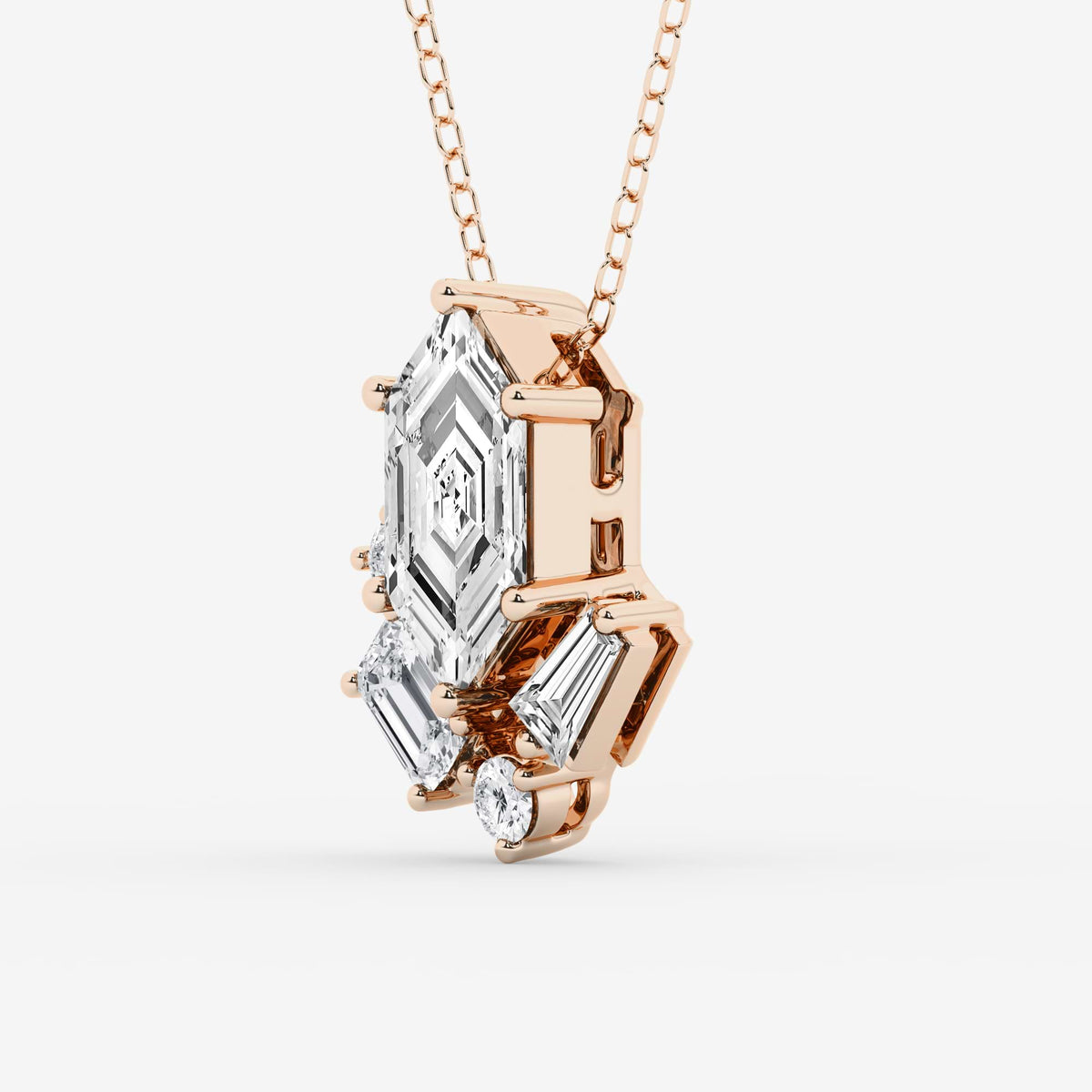 Pingente de cinco pedras com diamante cultivado em laboratório holandês Marquise | GBP055 | 8e1d5ee4222a