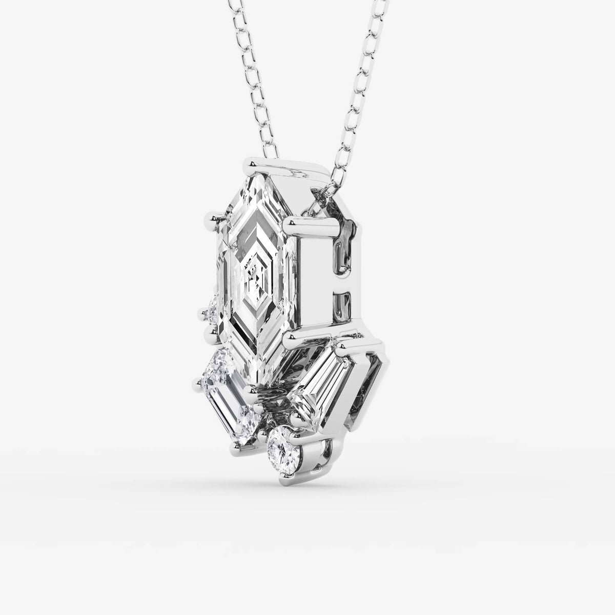 Pingente de cinco pedras com diamante cultivado em laboratório holandês Marquise | GBP055 | c2bfd3939d03