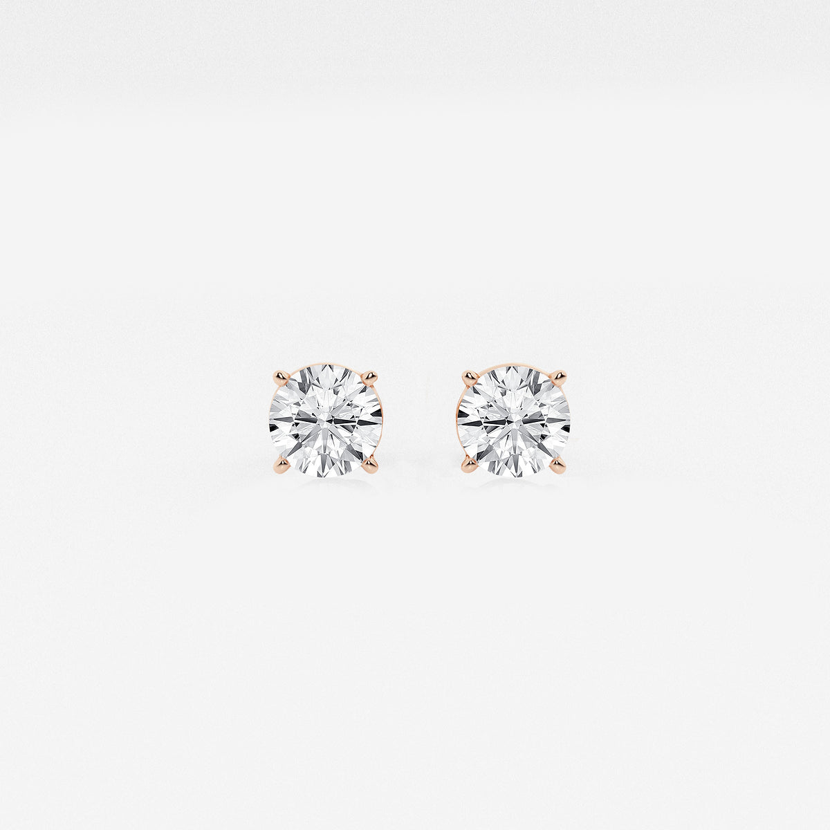 1 ctw Round Lab Grown Diamond Stud Earrings