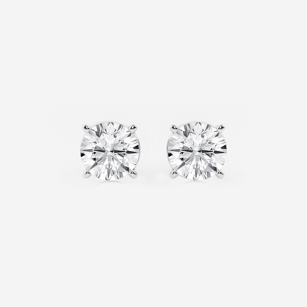 3 ctw Round Lab Grown Diamond Stud Earrings