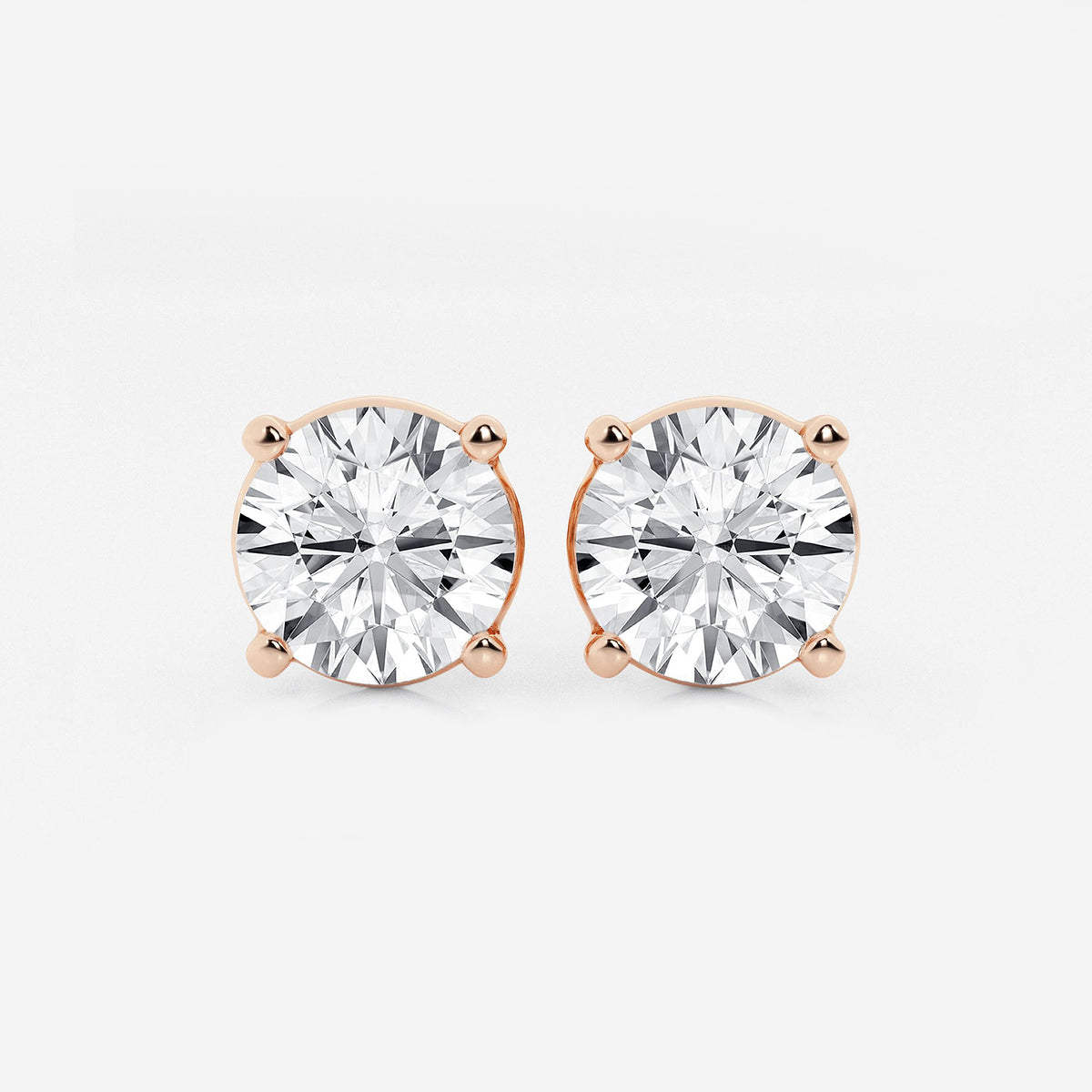 6 ctw Round Lab Grown Diamond Stud Earrings