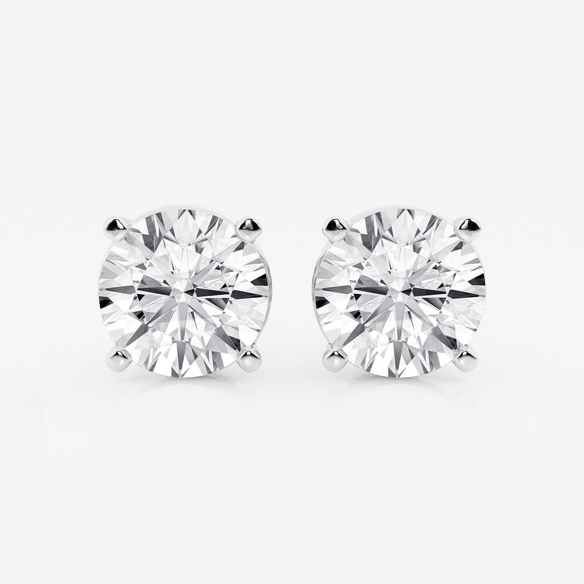 8 ctw Round Lab Grown Diamond Stud Earrings