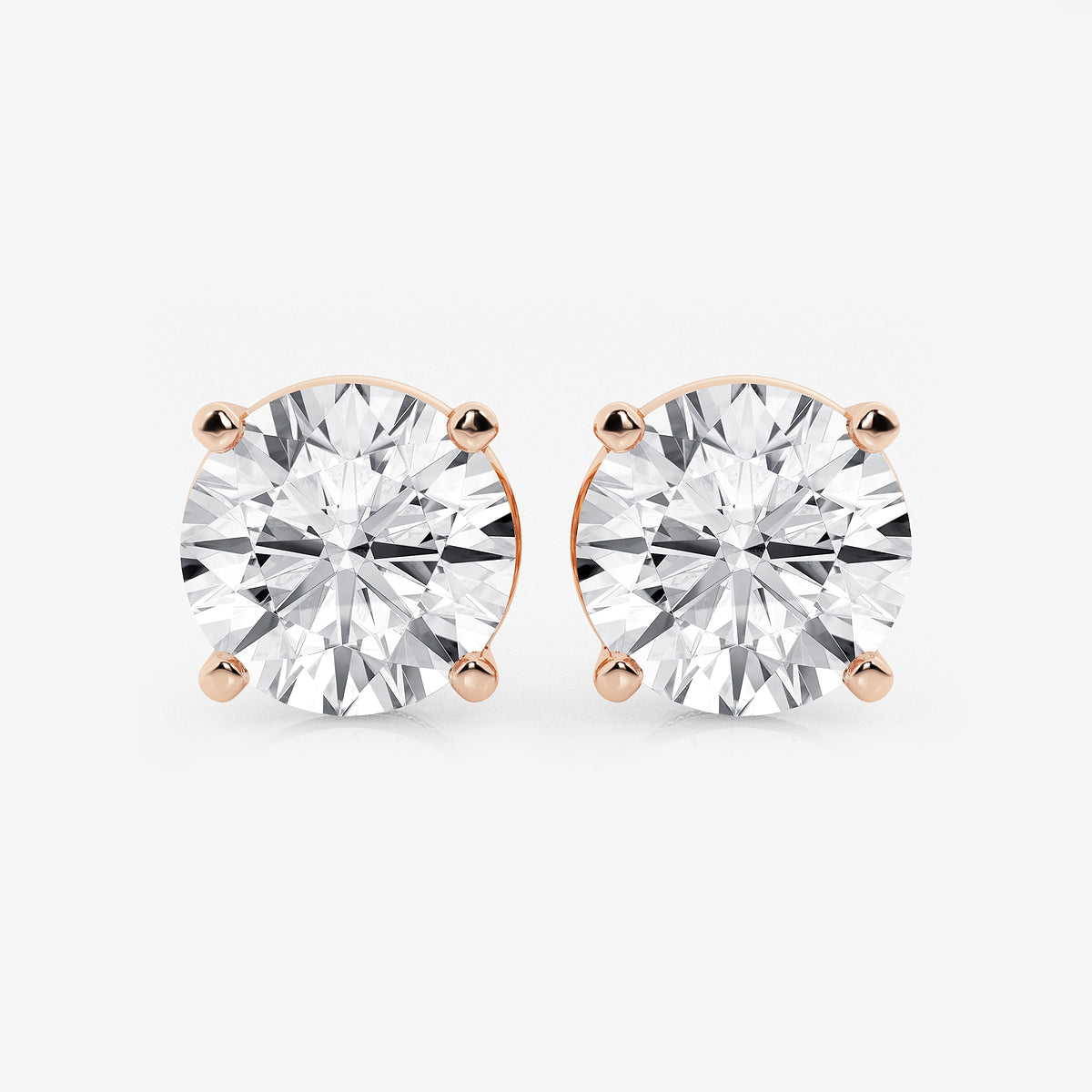 10 ctw Round Lab Grown Diamond Stud Earrings