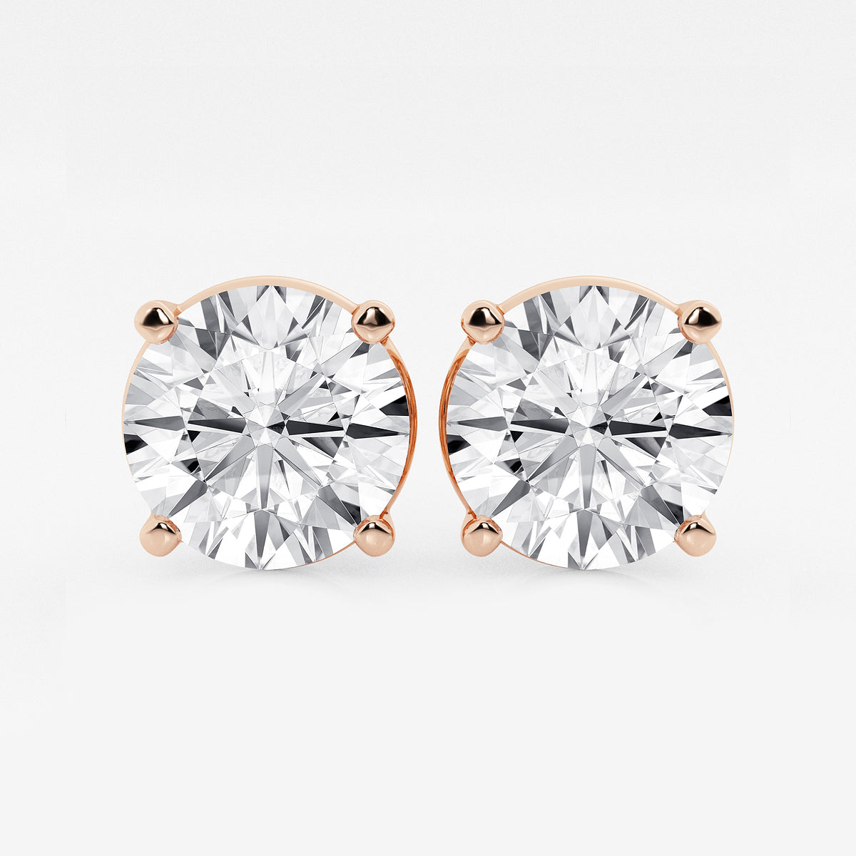 15 ctw Round Lab Grown Diamond Stud Earrings