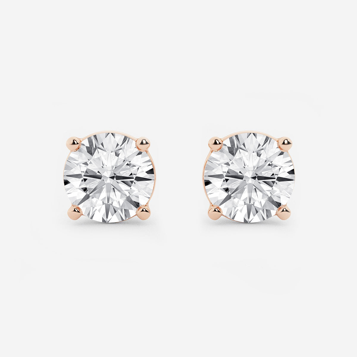 5 ctw Round Lab Grown Diamond Stud Earrings