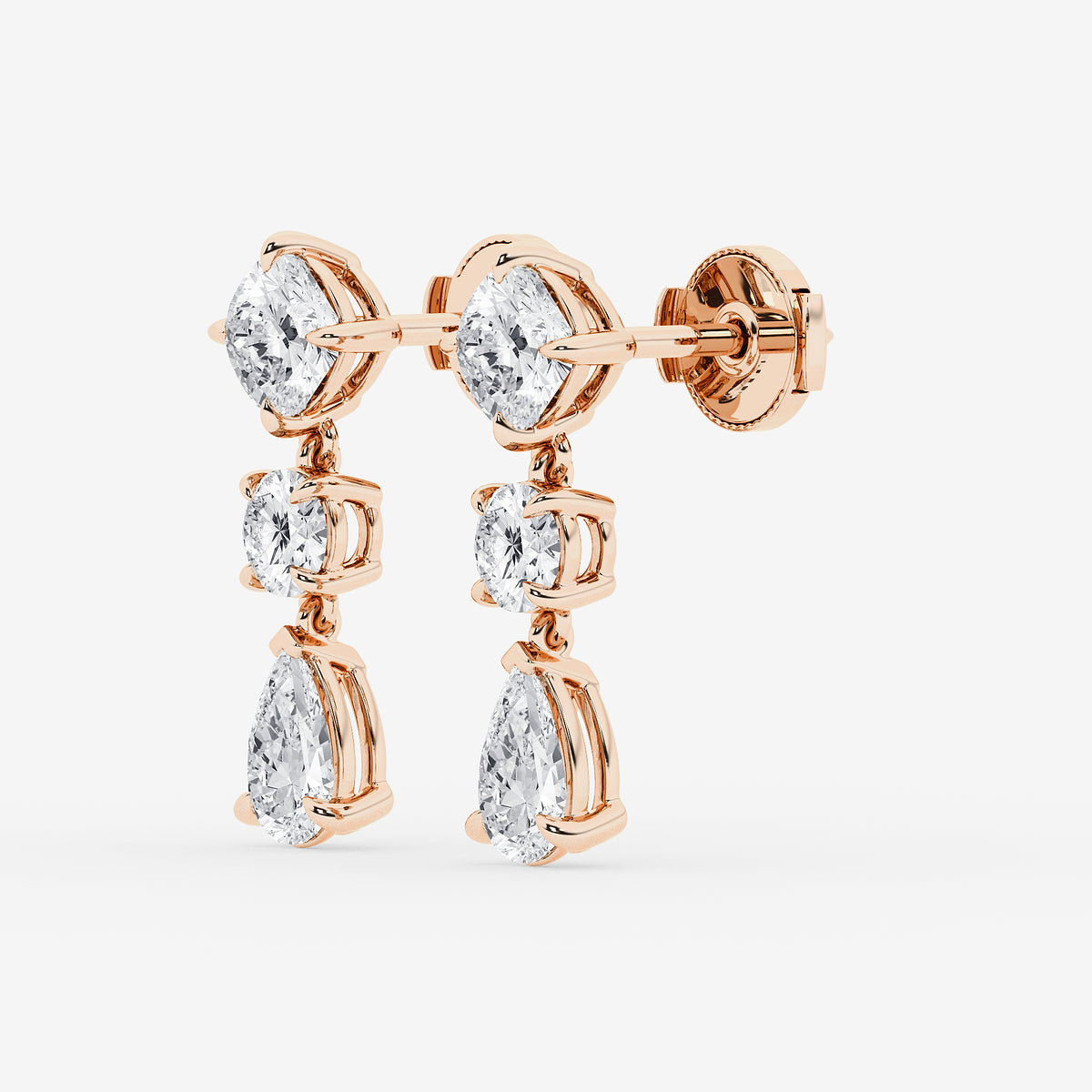 GBK005 | Multi-shape diamond drop earrings