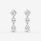 GBK005 | Multi-shape diamond drop earrings