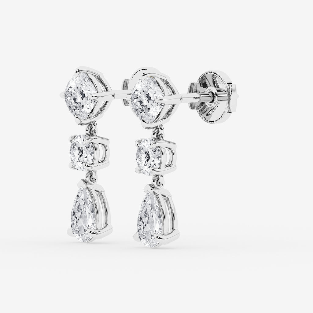 GBK005 | Multi-shape diamond drop earrings