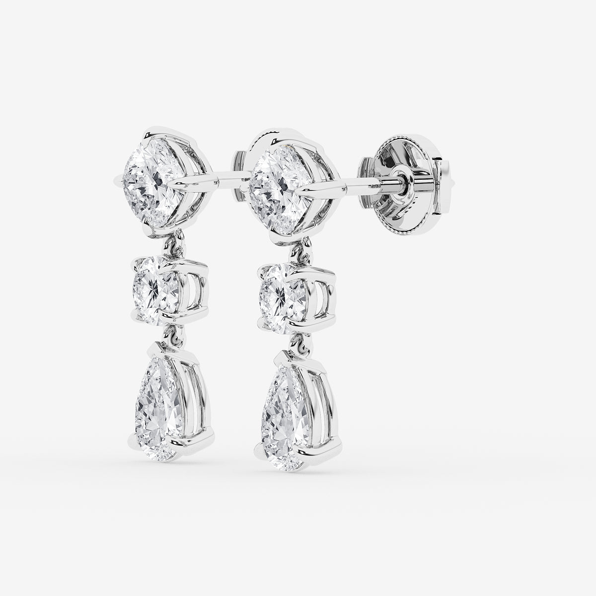GBK005 | Multi-shape diamond drop earrings