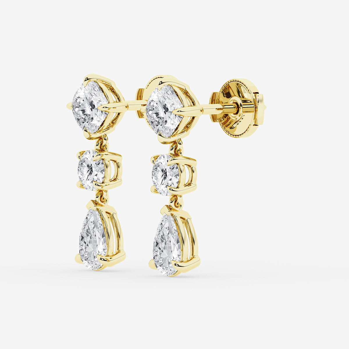 GBK005 | Multi-shape diamond drop earrings