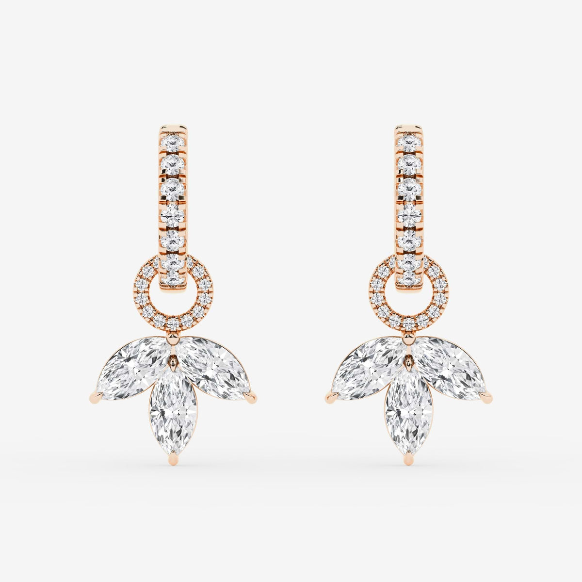 Marquise diamond drop earrings