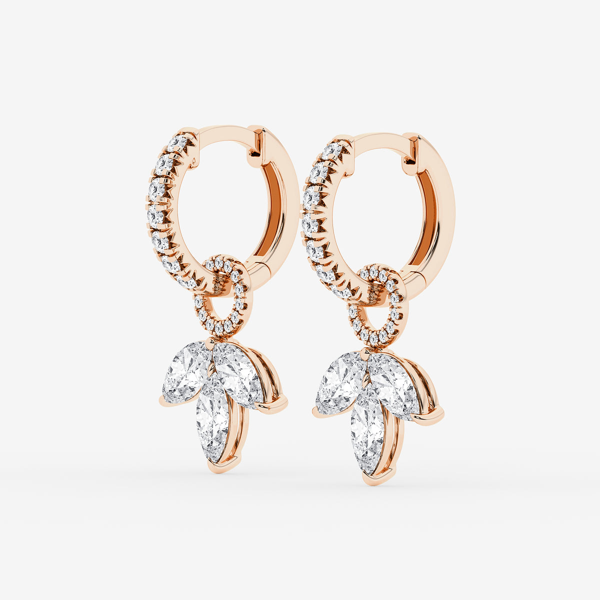 Marquise diamond drop earrings