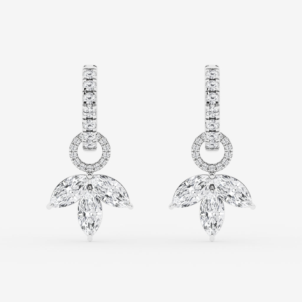 Marquise diamond drop earrings