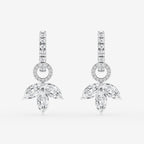Marquise diamond drop earrings