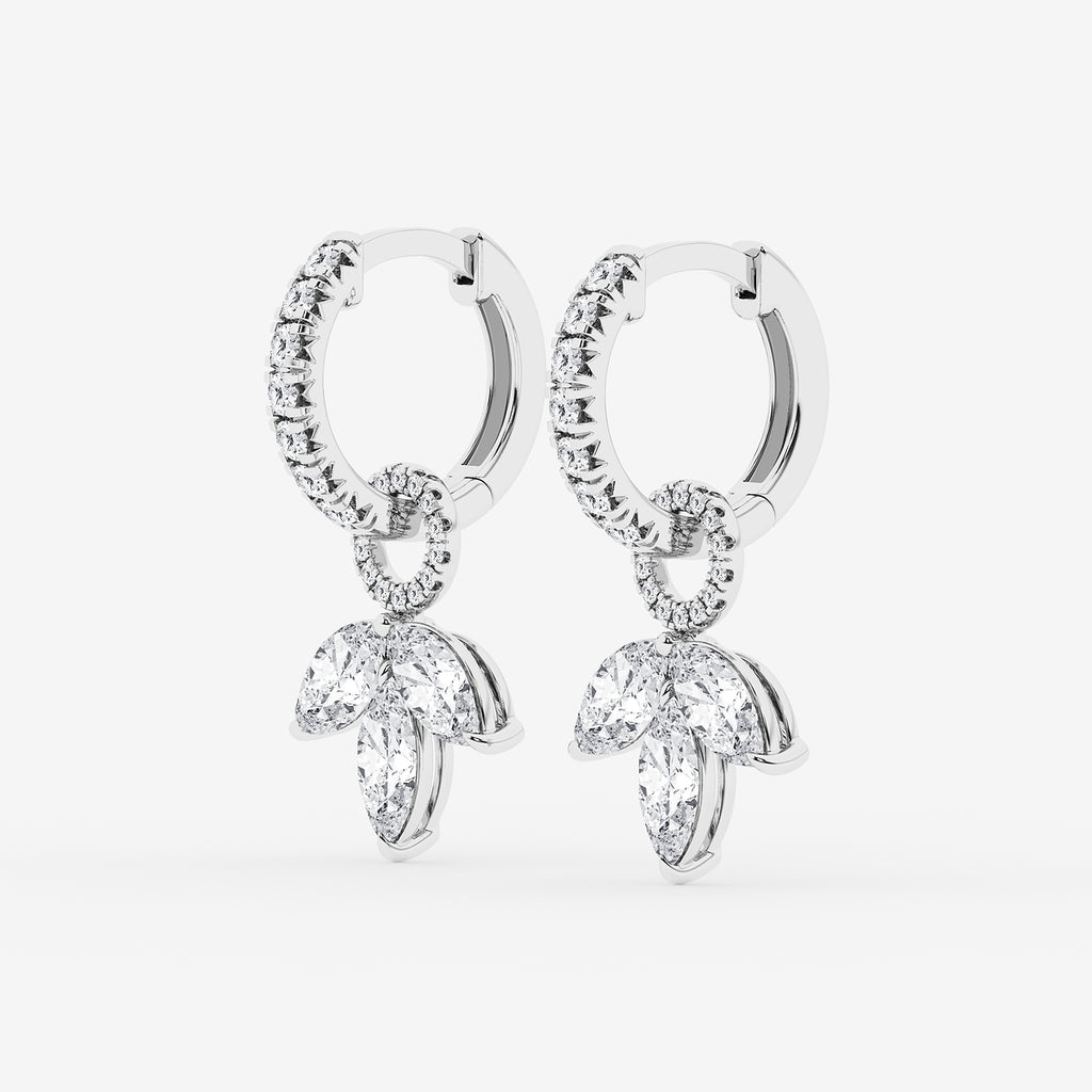 Marquise diamond drop earrings