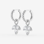 Marquise diamond drop earrings