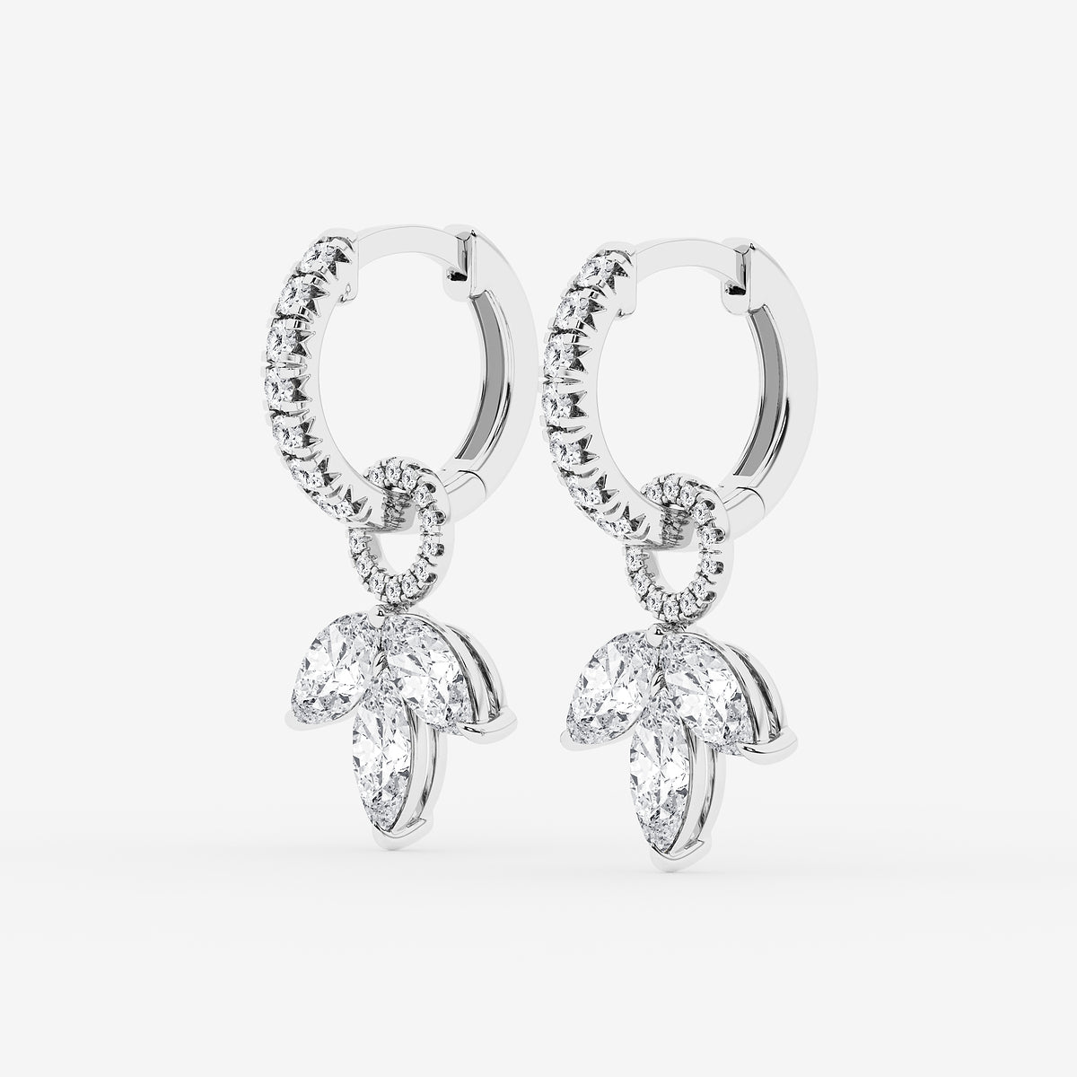 Marquise diamond drop earrings