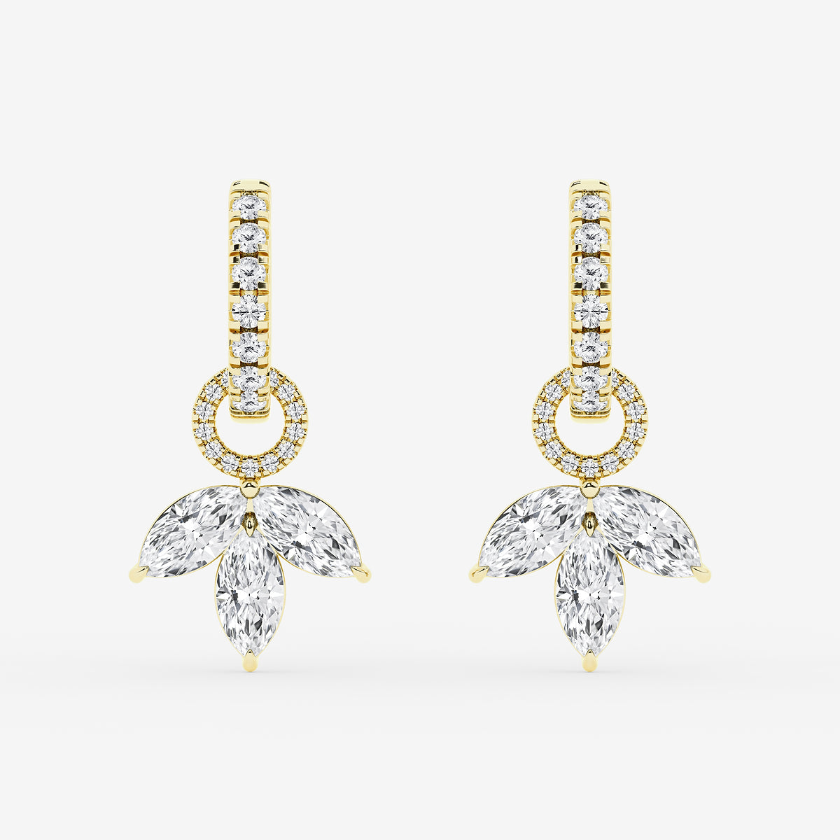 Marquise diamond drop earrings