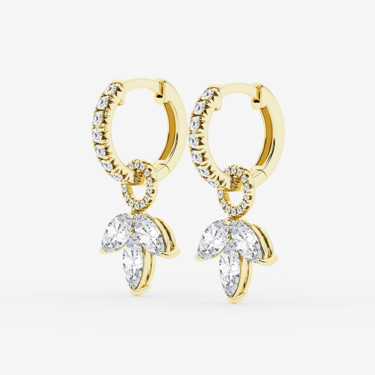 Marquise diamond drop earrings