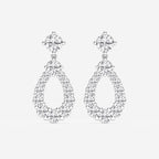 Graduated round diamond drop earrings