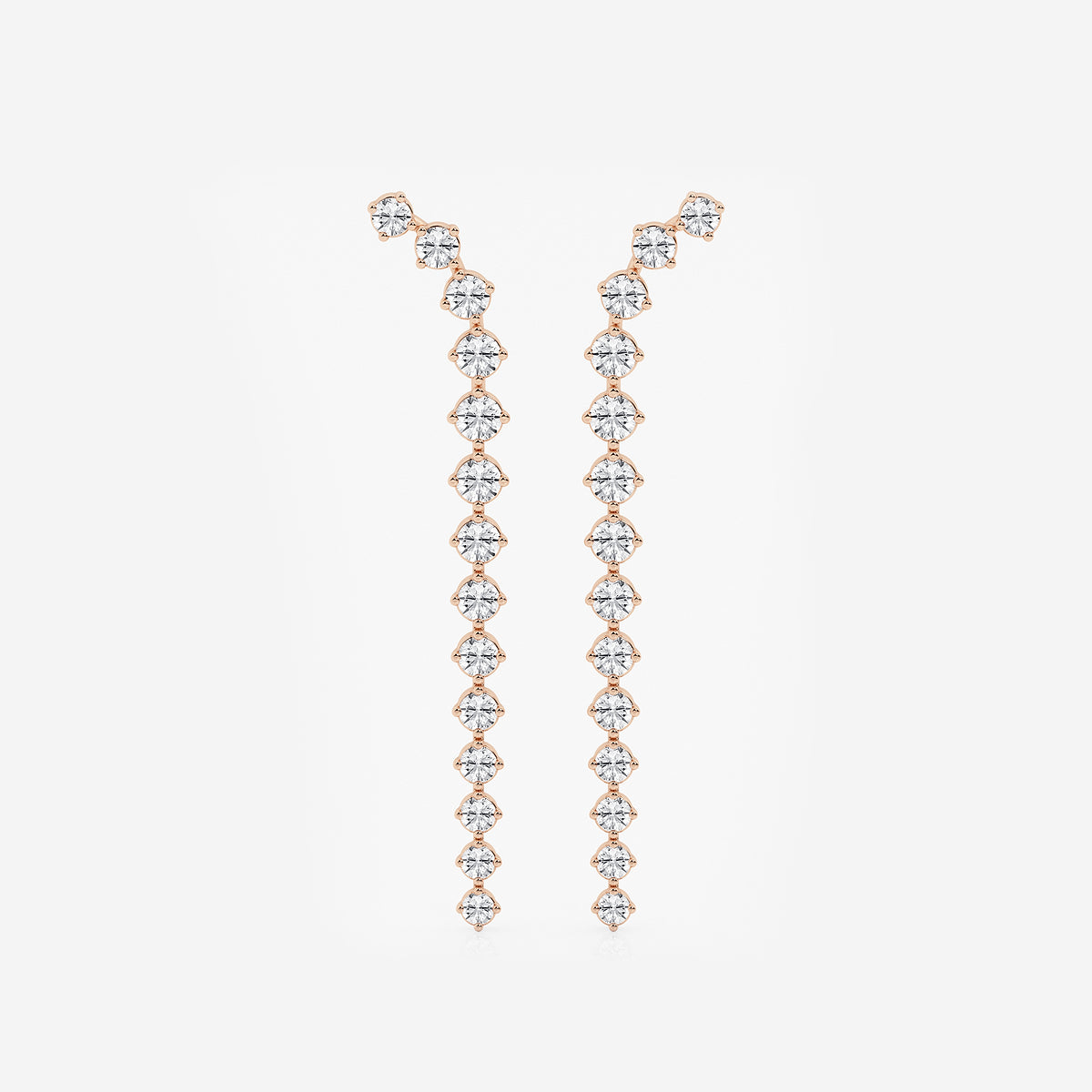 GBK011 source curved round diamond drop earrings