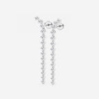 GBK011 source curved round diamond drop earrings