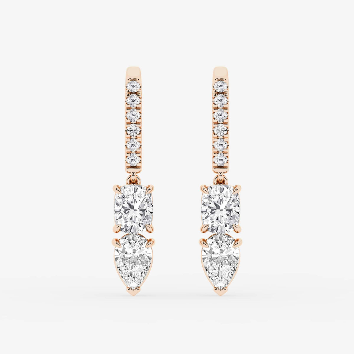 GBK012 Jackie source multi-shape diamond drop earrings