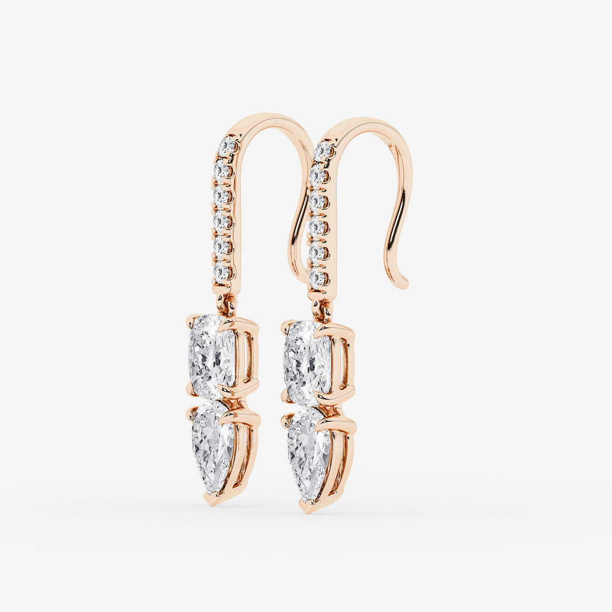 GBK012 Jackie source multi-shape diamond drop earrings