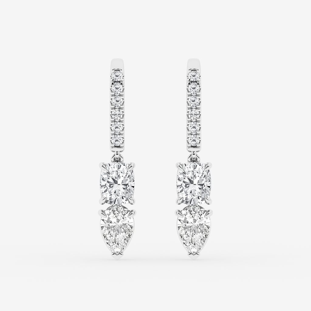 GBK012 Jackie source multi-shape diamond drop earrings