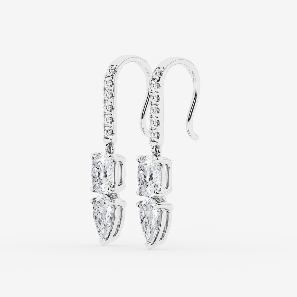 GBK012 Jackie source multi-shape diamond drop earrings